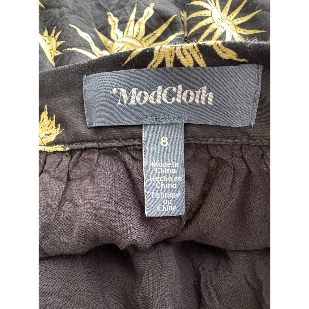 MODCLOTH DayTime Astrology‎ Sun Print Black Skirt Size 8 Celestial School - Picture 4 of 4